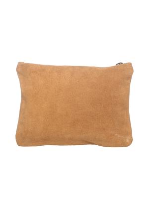 jungli murgi tan suede pouch clutch - 14064691 - Standard Image - 2