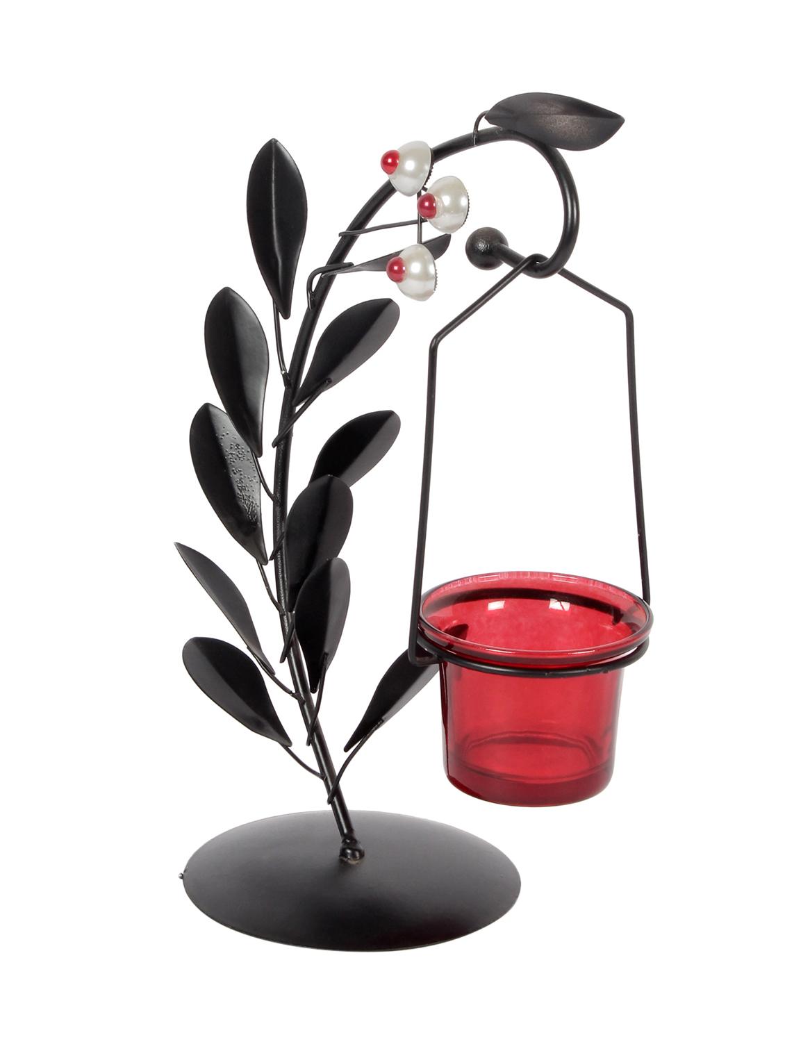 iron and glass tealight candle holder showpiece by jewel fuel - 14066125 - Zoom Image - 2