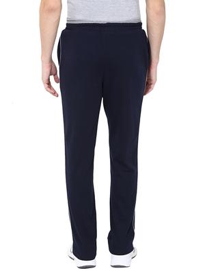blue cotton full length track pant - 14067649 - Standard Image - 3