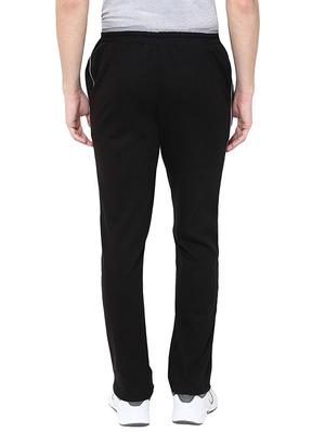 black cotton full length track pant - 14067650 - Standard Image - 3