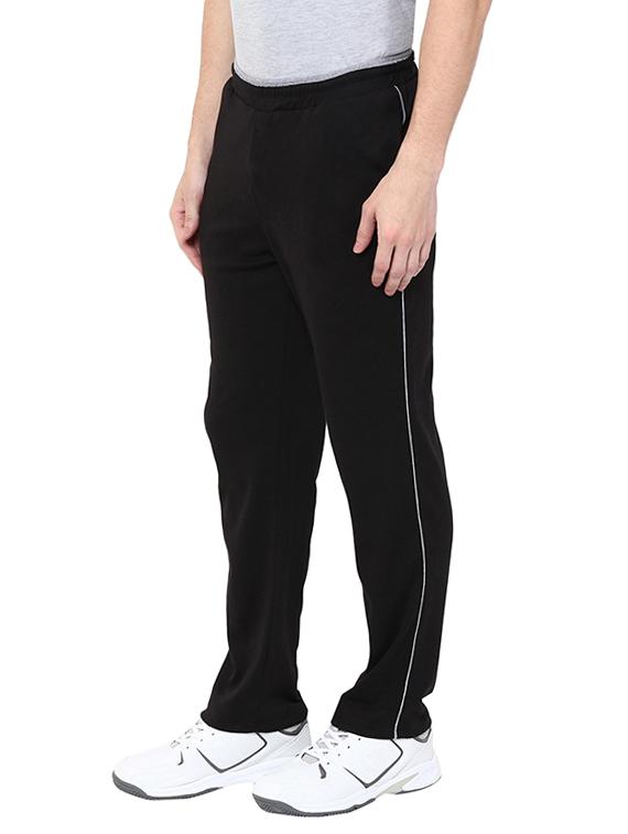black cotton full length track pant - 14067650 - Zoom Image - 2