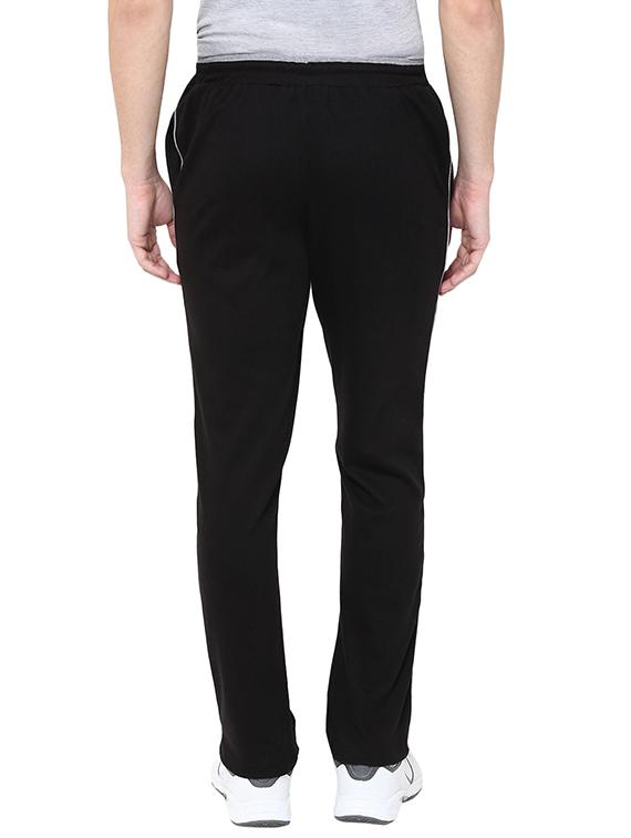 black cotton full length track pant - 14067650 - Zoom Image - 3