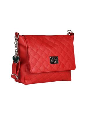 red leatherette regular handbag - 14068565 - Standard Image - 4