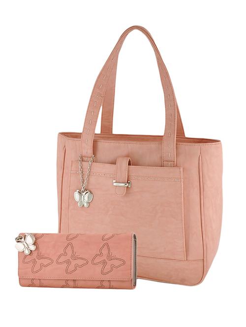 pink leatherette regular handbag - 14068568 - Standard Image - 1