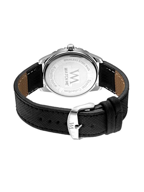 watch me formal white watch with black leather strap for men and boys -230-wtwx - 14069444 - Zoom Image - 3