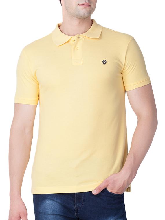 yellow cotton collared tshirt - 14070665 - Zoom Image - 1