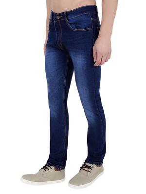 blue denim heavy washed jeans - 14070864 - Standard Image - 2