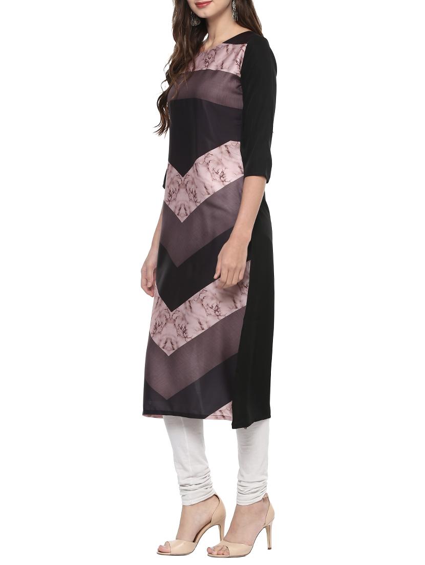 a-line chevron kurta - 14073107 - Zoom Image - 2