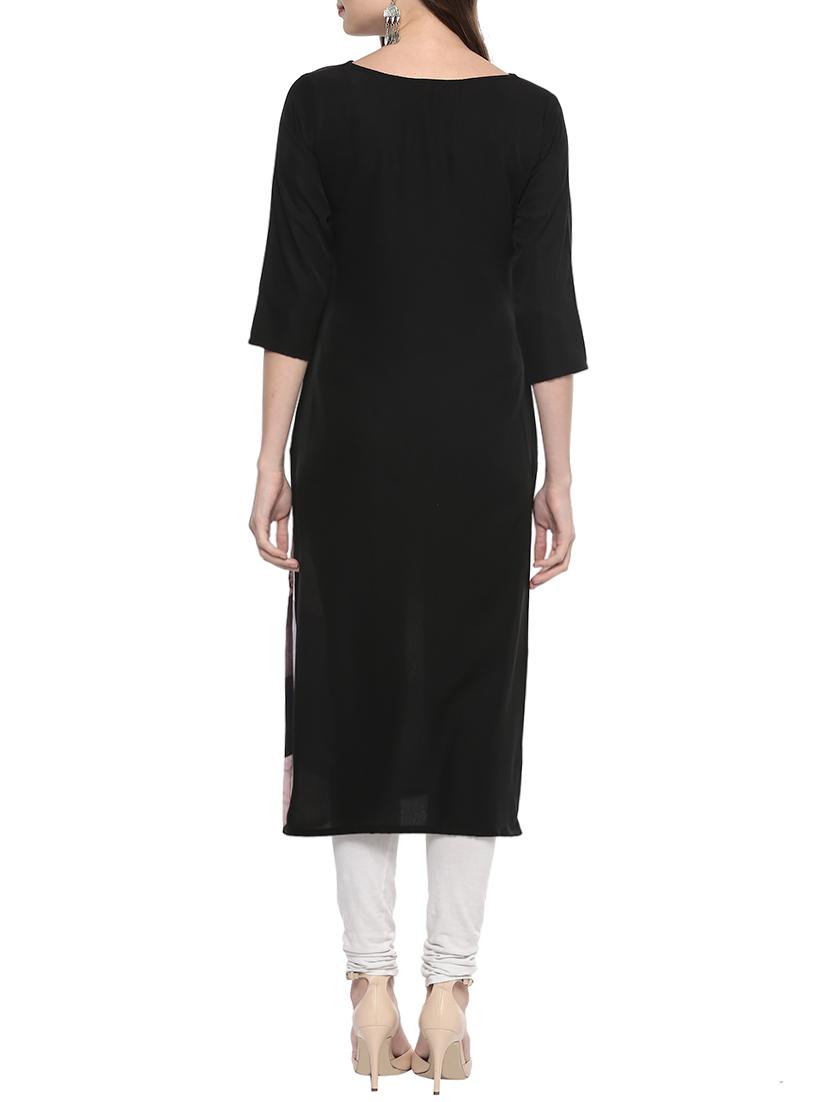 a-line chevron kurta - 14073107 - Zoom Image - 3