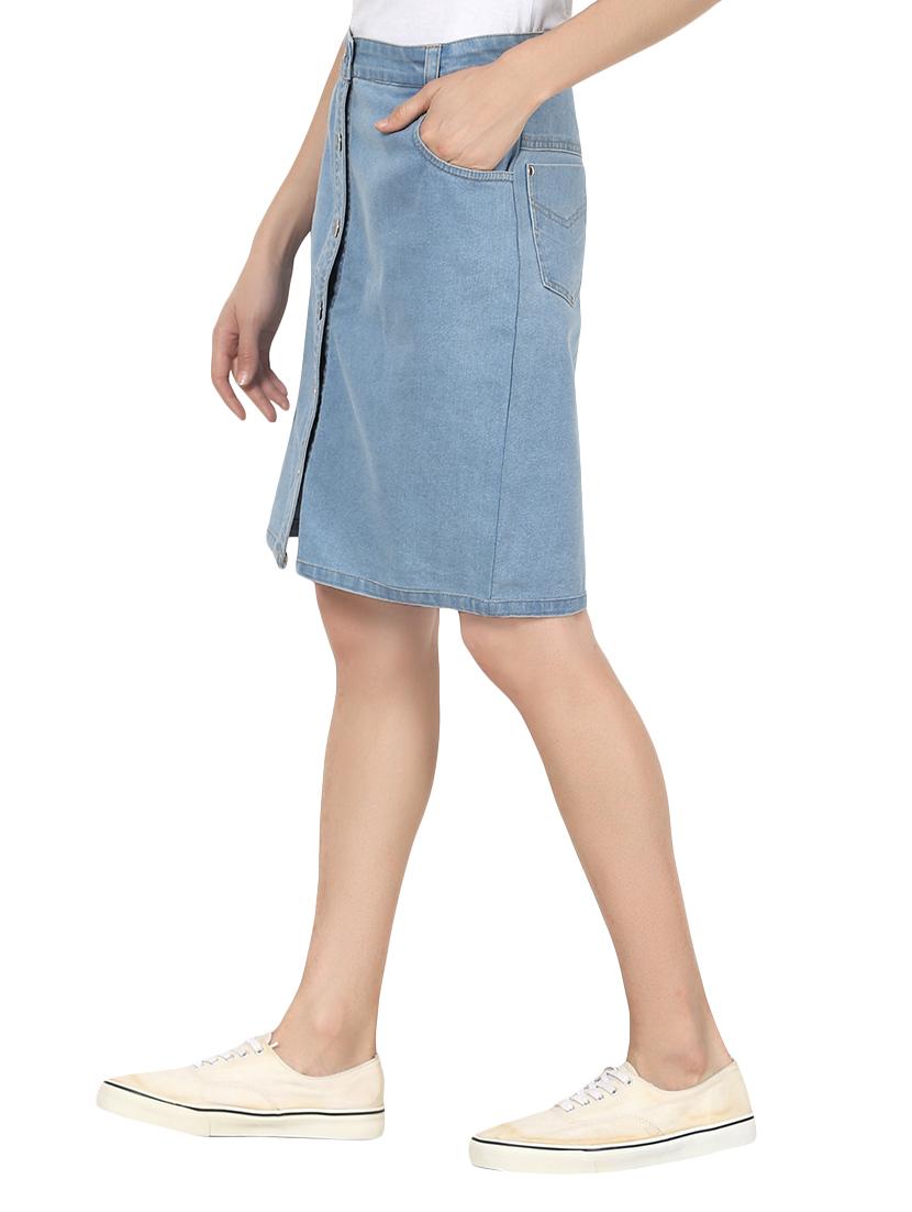 light blue denim skirt - 14076904 - Zoom Image - 2