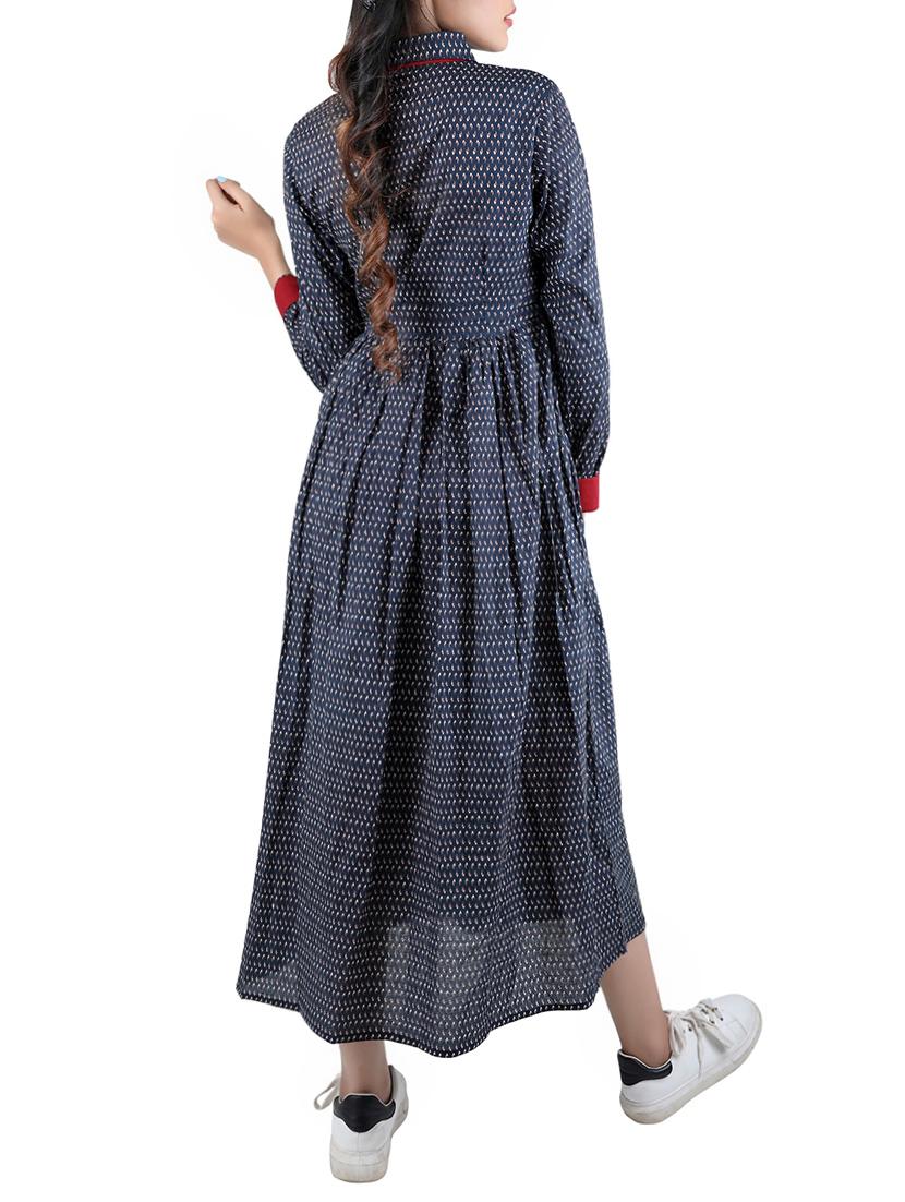 flared printed kurta - 14077071 - Zoom Image - 3