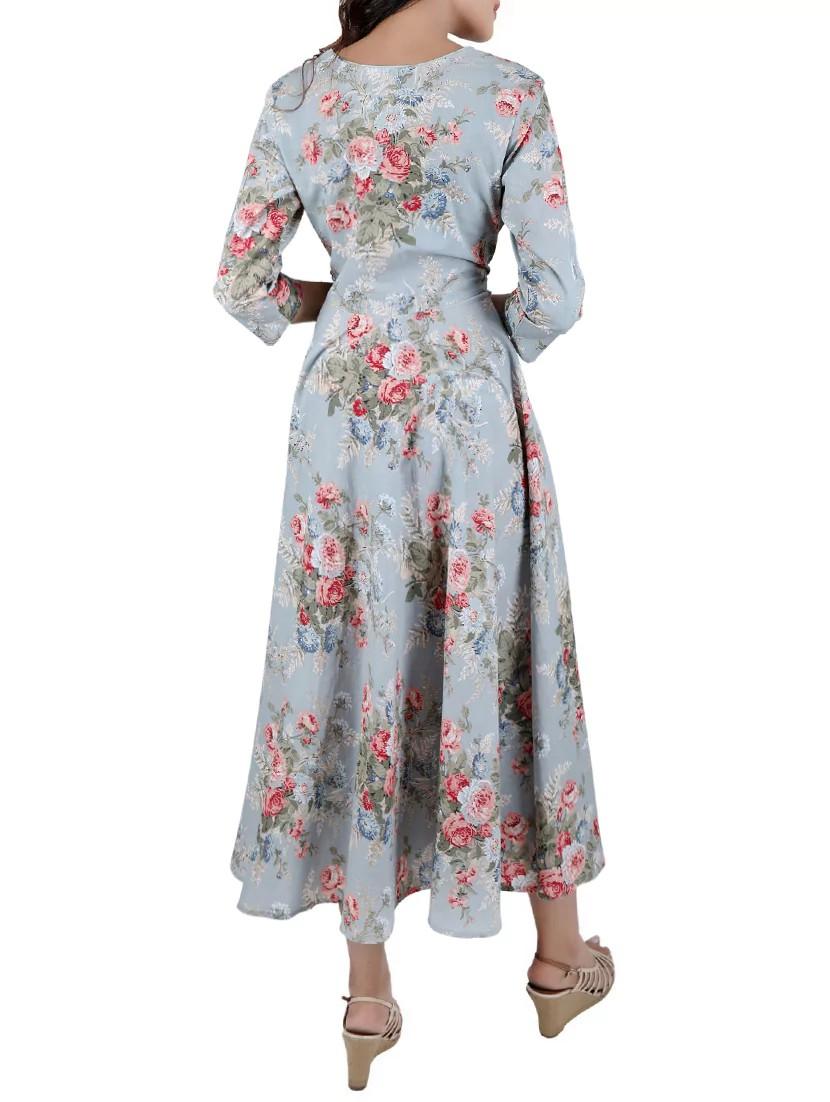 flared floral kurta - 14077079 - Zoom Image - 3