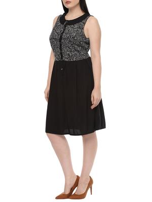 peter pan collar floral flared dress - 14081035 - Standard Image - 2