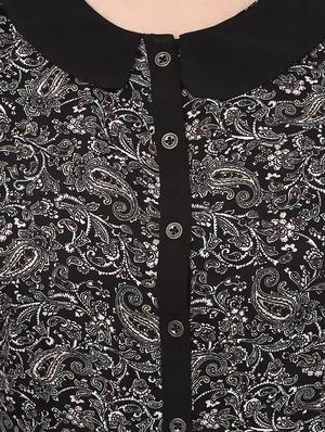 peter pan collar floral flared dress - 14081035 - Standard Image - 4