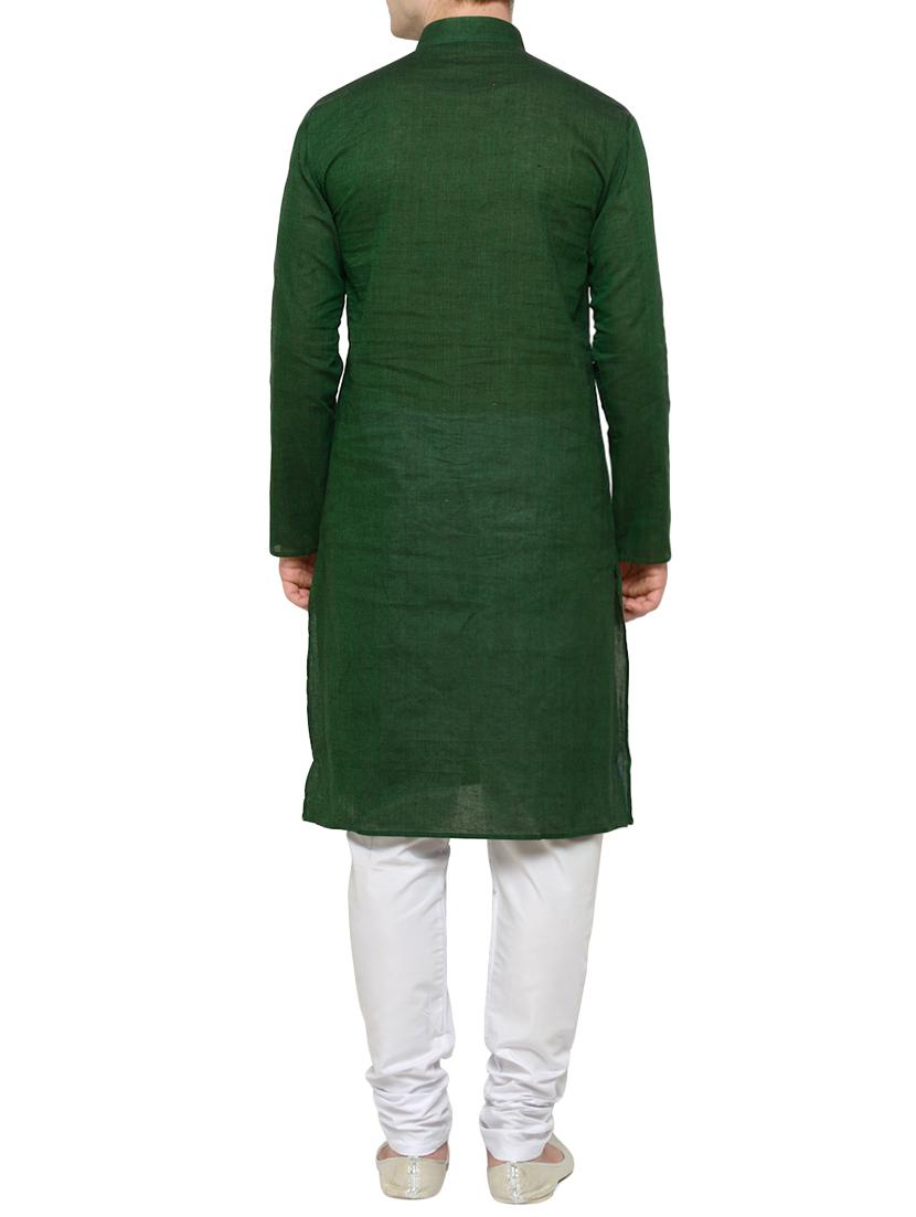 green cotton ethnic wear set - 14081111 - Zoom Image - 3