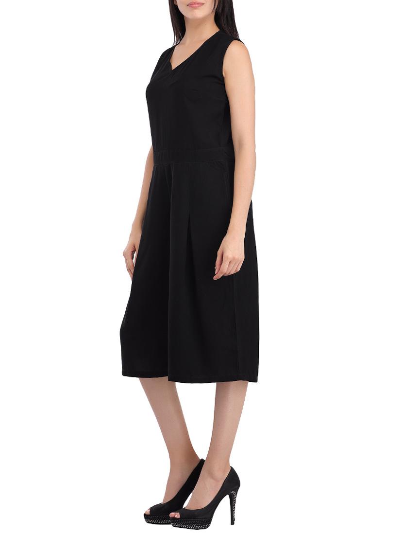 sleeveless pleat detail jumpsuit - 14081526 - Zoom Image - 2
