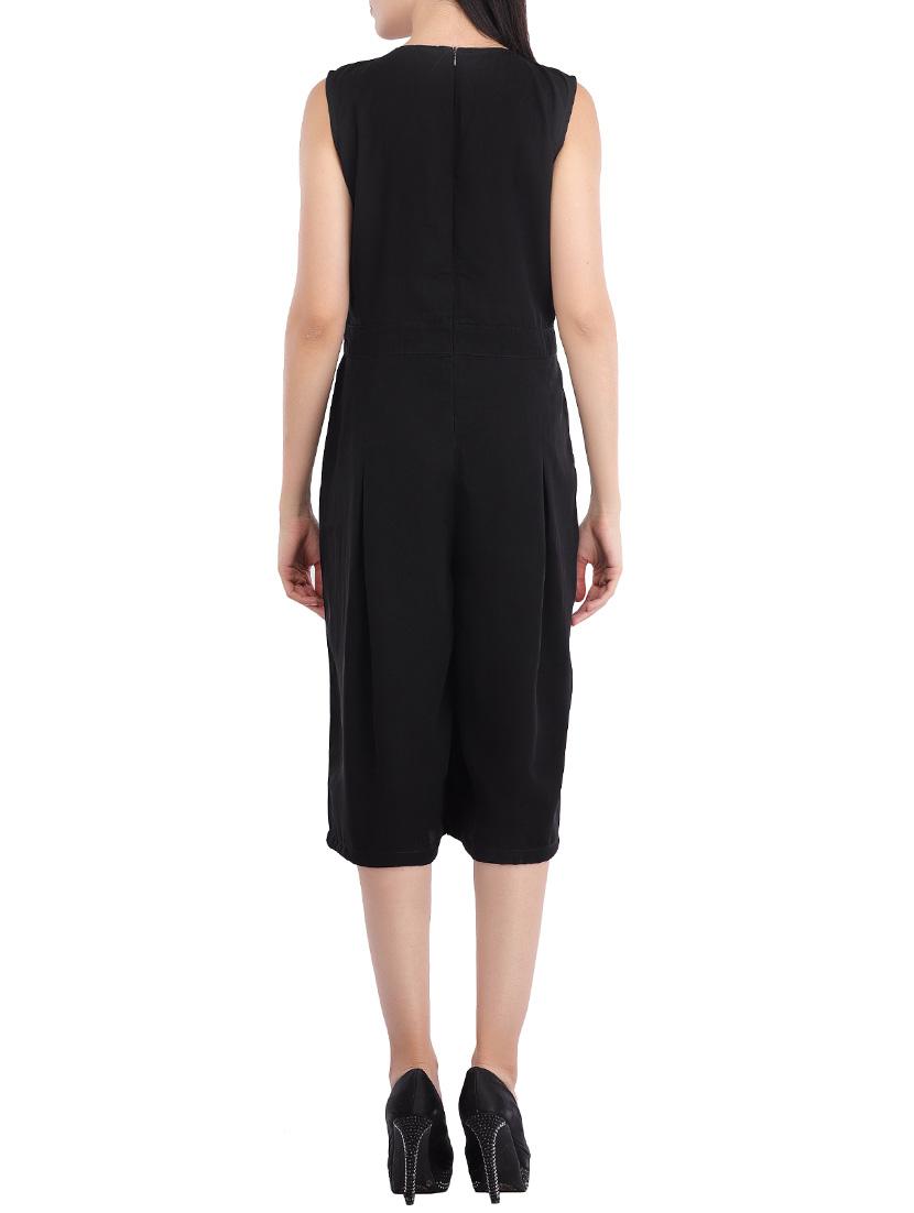 sleeveless pleat detail jumpsuit - 14081526 - Zoom Image - 3