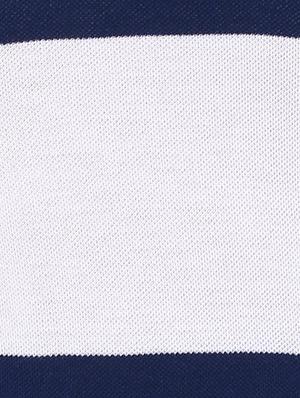 navy blue striped cotton viscose blend regular tee - 14082145 - Standard Image - 4