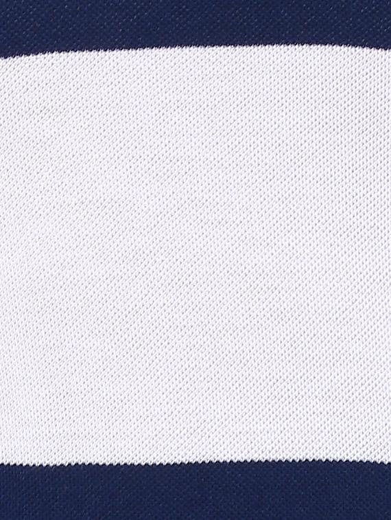 navy blue striped cotton viscose blend regular tee - 14082145 - Zoom Image - 4