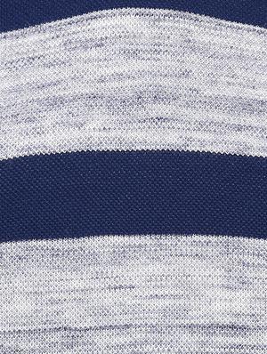 blue striped cotton viscose blend regular tee - 14082147 - Standard Image - 4