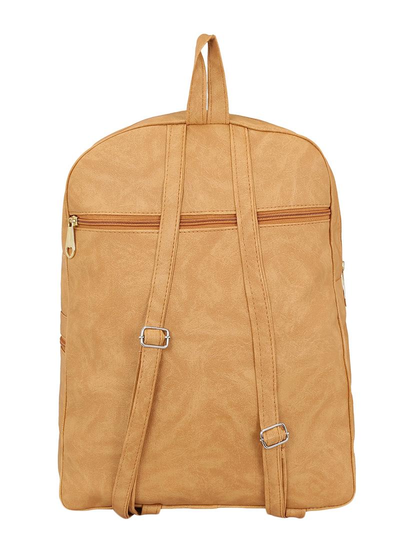 beige leatherette fashion backpack - 14082328 - Zoom Image - 2