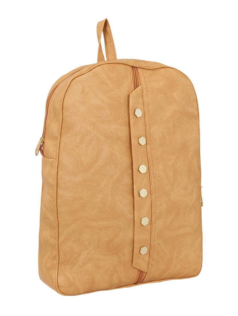 beige leatherette fashion backpack - 14082328 - Zoom Image - 4