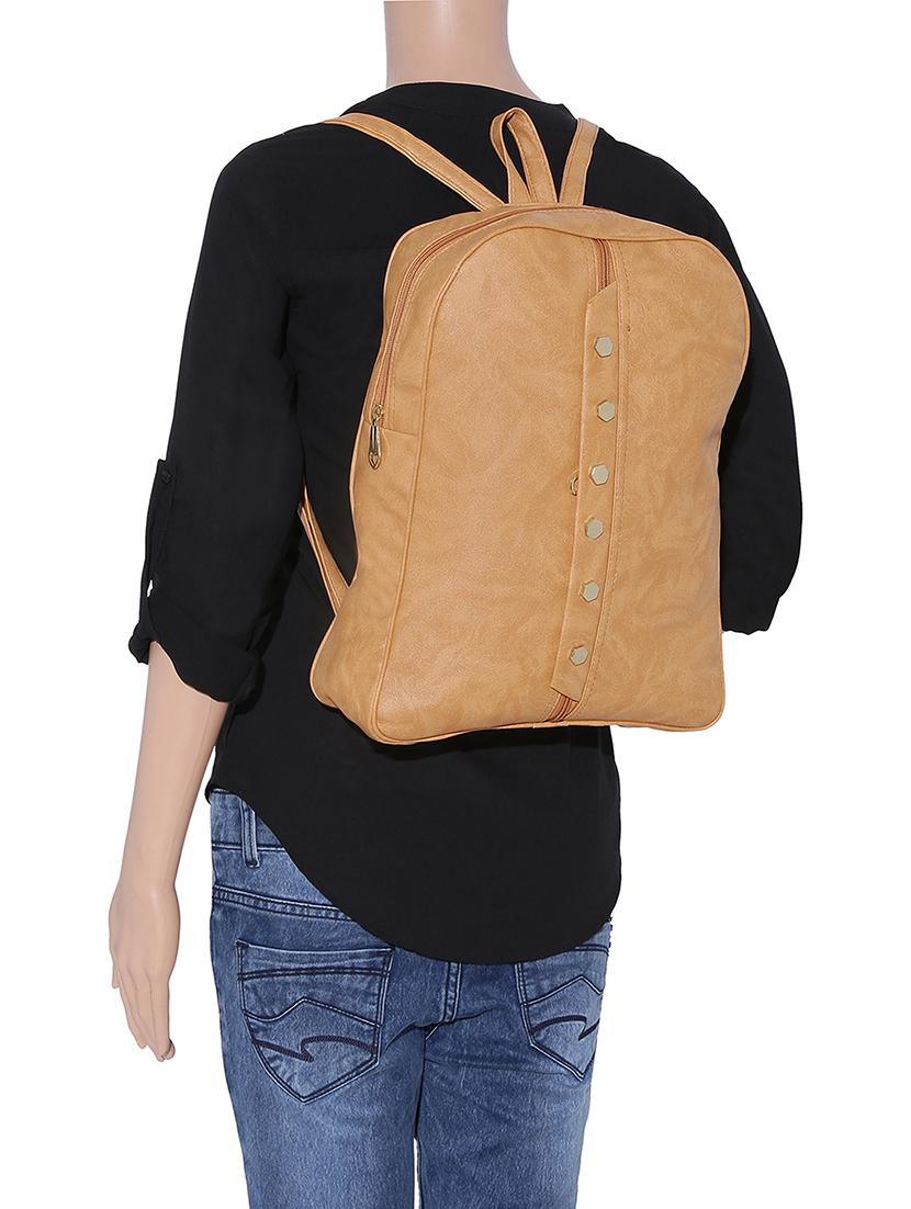 beige leatherette fashion backpack - 14082328 - Zoom Image - 5