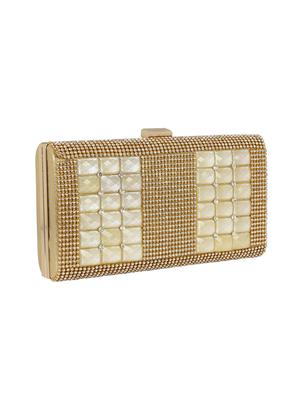 gold metal clutch - 14082331 - Standard Image - 4