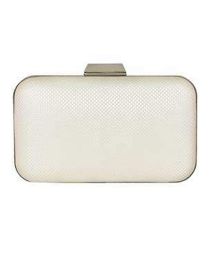 white metal box clutch - 14082337 - Standard Image - 2