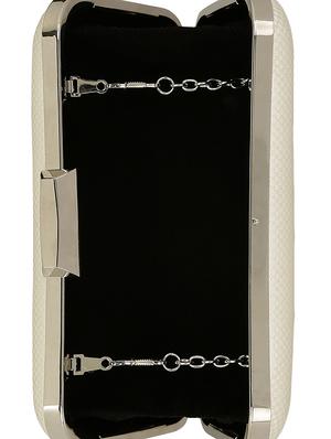 white metal box clutch - 14082337 - Standard Image - 3