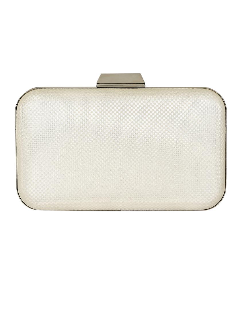 white metal box clutch - 14082337 - Zoom Image - 2