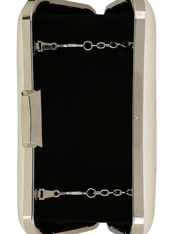 white metal box clutch - 14082337 - Zoom Image - 3