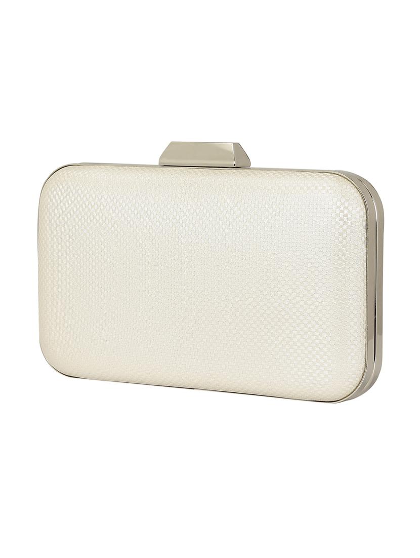 white metal box clutch - 14082337 - Zoom Image - 4