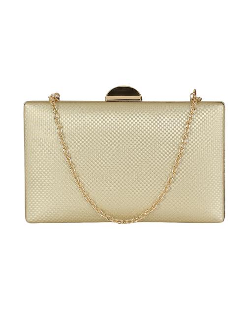 gold metal box clutch - 14082340 -  Standard Image - 0