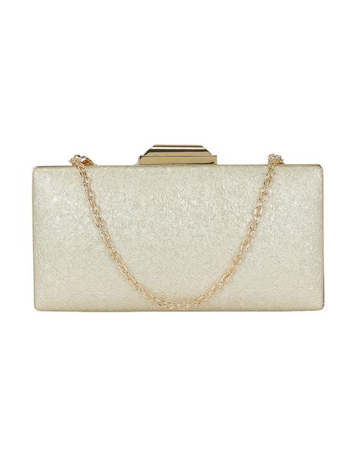 gold metal box clutch - 14082345 - Very Small Image - 1