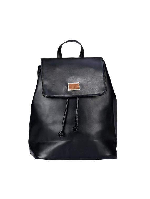 black leatherette fashion backpack - 14082844 - Zoom Image - 1