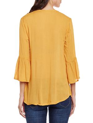 gathered detail embroidered top - 14084441 - Standard Image - 3
