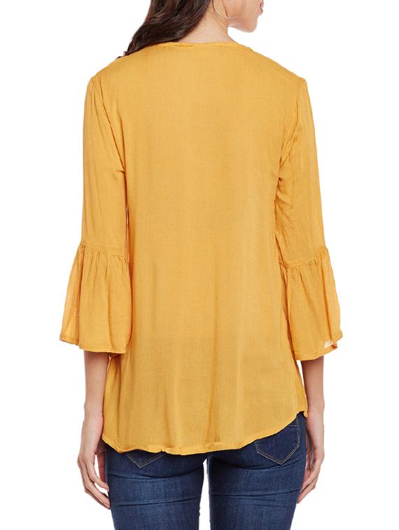 gathered detail embroidered top - 14084441 - Zoom Image - 3