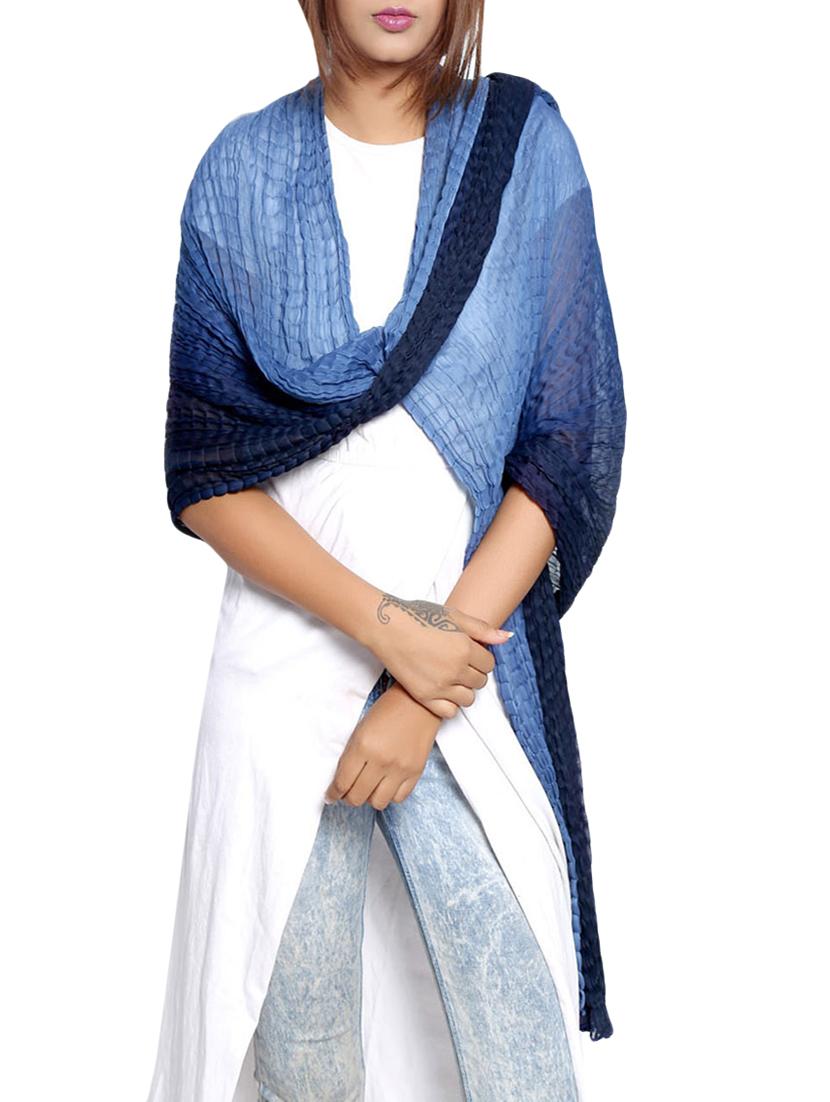 navy blue chiffon scarf - 14085917 - Zoom Image - 1