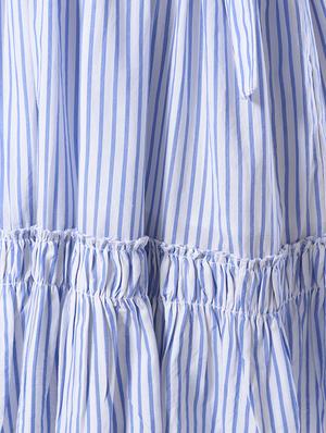 striped blue cotton belted dress - 14087444 - Standard Image - 4