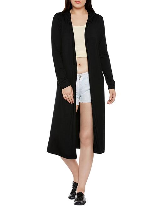 black cotton poly blend shrug - 14088399 - Standard Image - 1