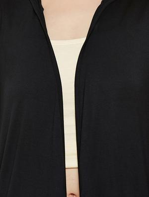 black cotton poly blend shrug - 14088399 - Standard Image - 5