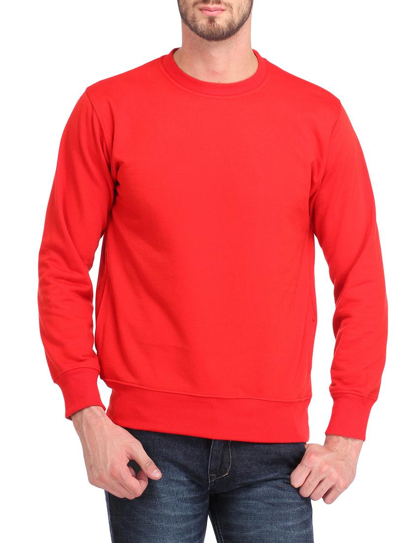solid red cotton sweatshirt - 14088638 - Zoom Image - 1