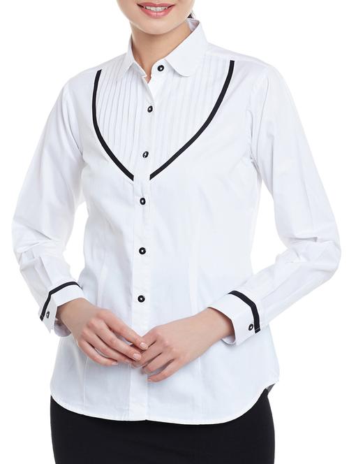 white cotton shirt - 14090790 - Standard Image - 1