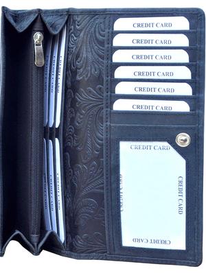 blue leather wallet - 14090842 - Standard Image - 3