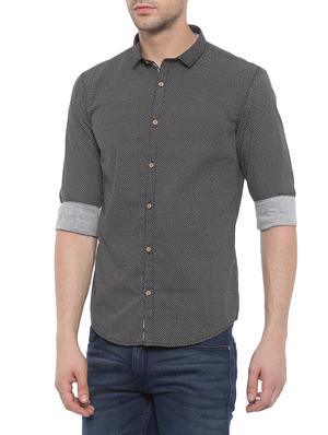 black cotton casual shirt - 14093849 - Standard Image - 2