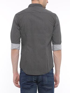 black cotton casual shirt - 14093849 - Standard Image - 3