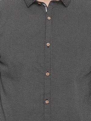 black cotton casual shirt - 14093849 - Standard Image - 4