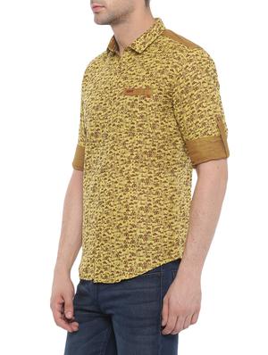yellow cotton casual shirt - 14093861 - Standard Image - 2