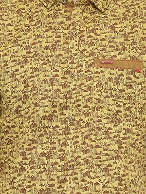 yellow cotton casual shirt - 14093861 - Standard Image - 4